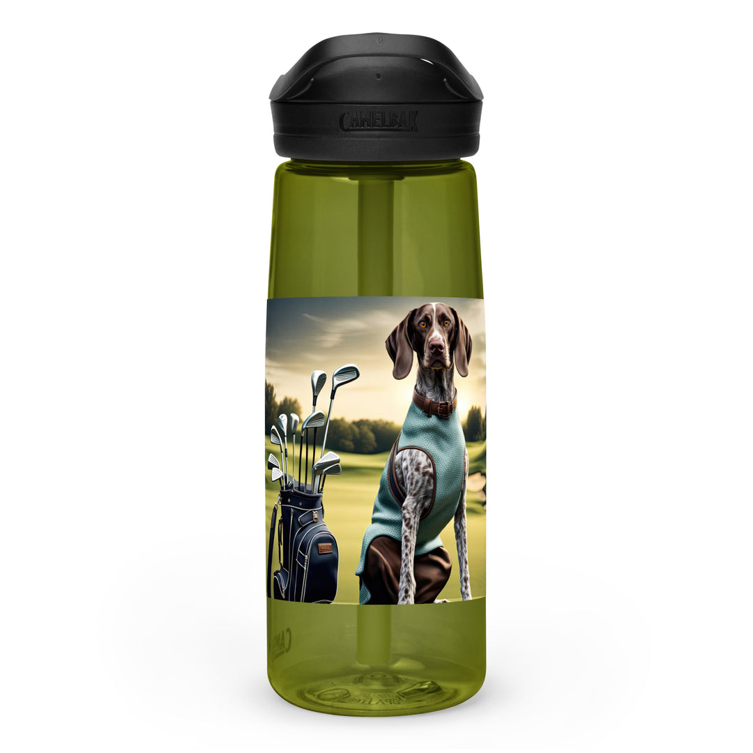 German Shorthaired Pointer Golfer- Sports water bottle v2