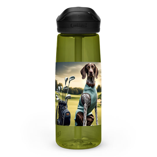 German Shorthaired Pointer Golfer- Sports water bottle v2