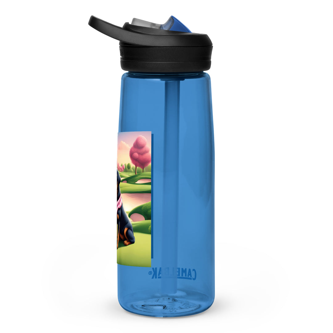 Rottweiler Golfer- Sports water bottle v2