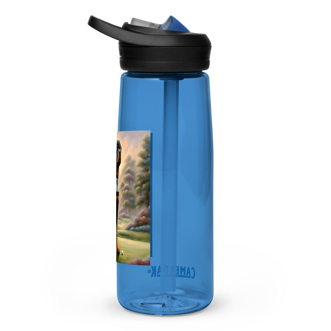 Rottweiler Golfer- Sports water bottle v3