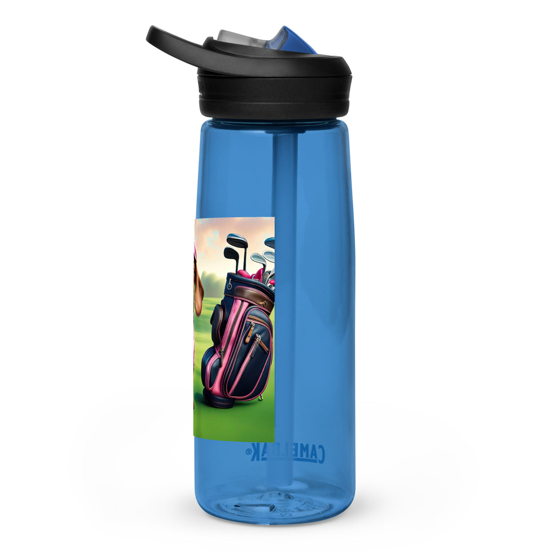 Dachshund Golfer- Sports water bottle v2