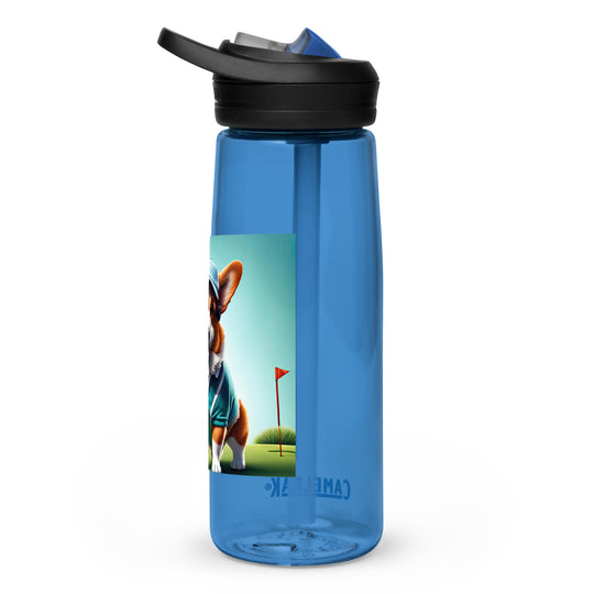 Pembroke Welsh Corgi Golfer- Sports water bottle