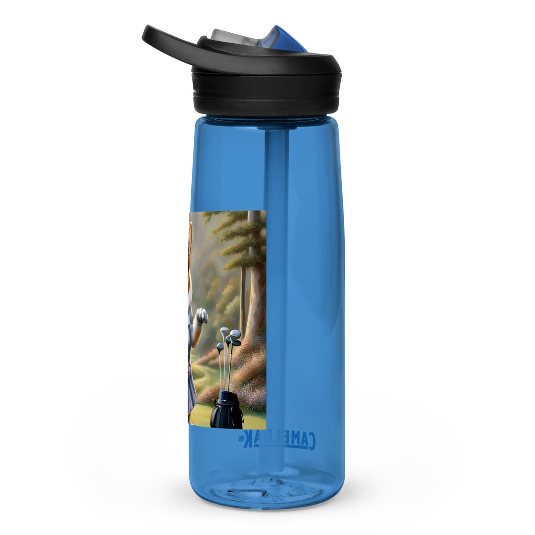 Pembroke Welsh Corgi Golfer- Sports water bottle v2