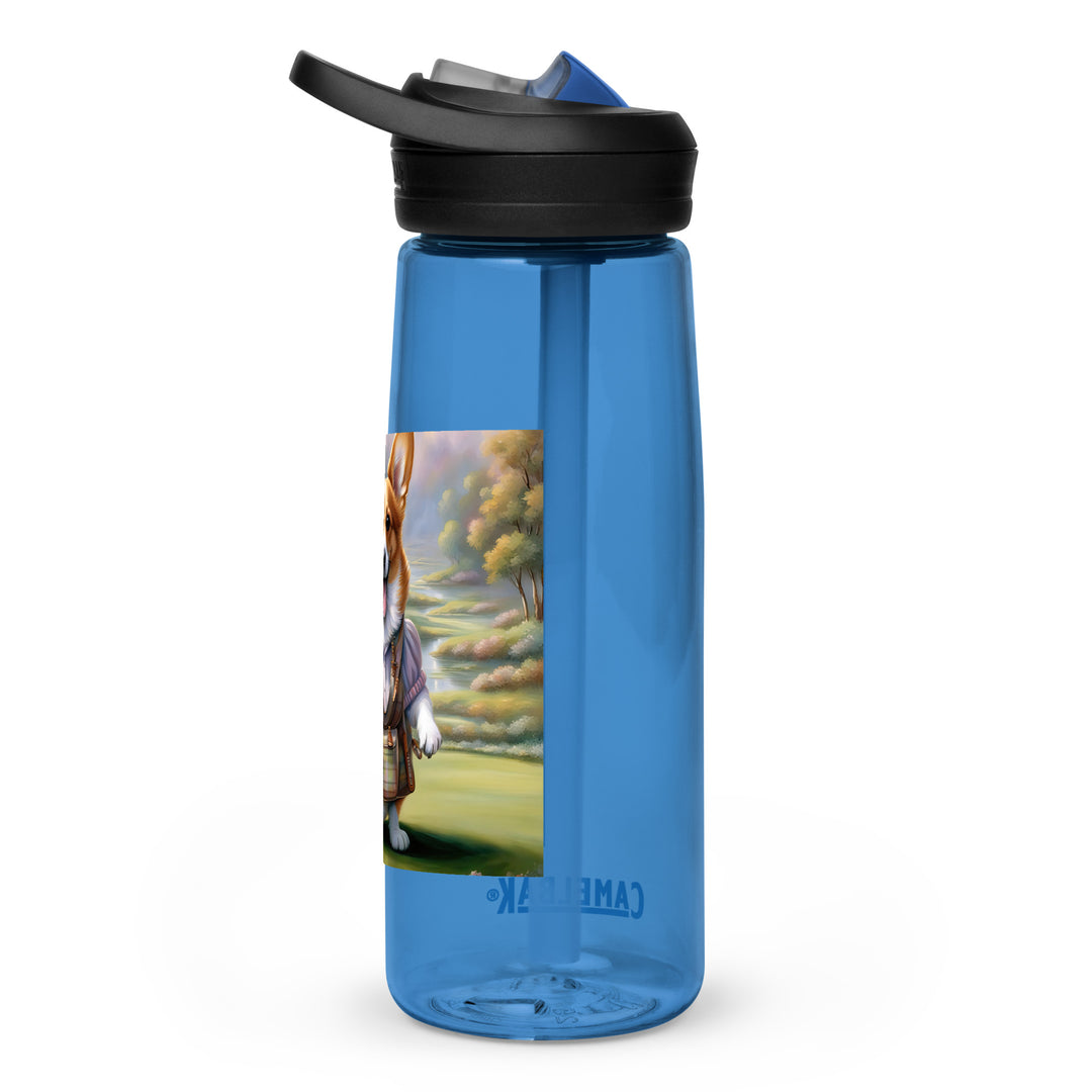 Pembroke Welsh Corgi Golfer- Sports water bottle v3