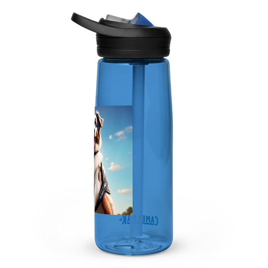 Australian Shepherd Golfer- Sports water bottle