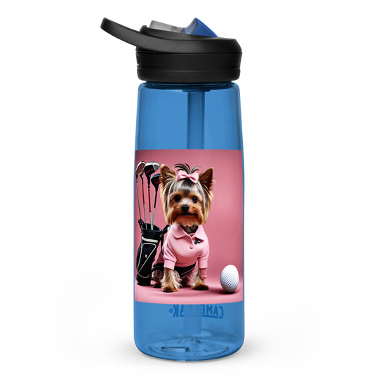 Yorkshire Terrier Golfer- Sports water bottle