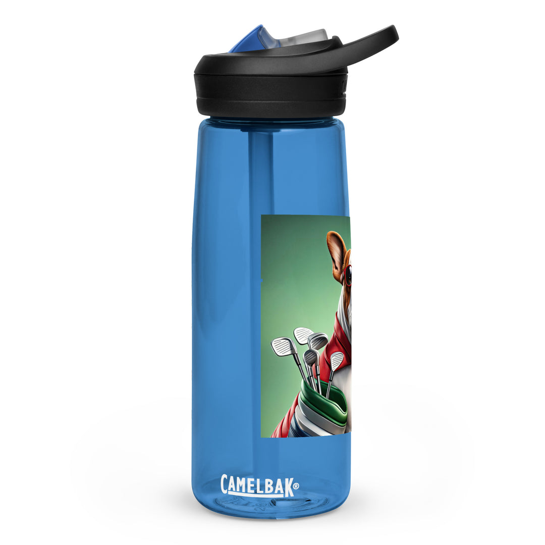 Bulldog Golfer- Sports water bottle v2