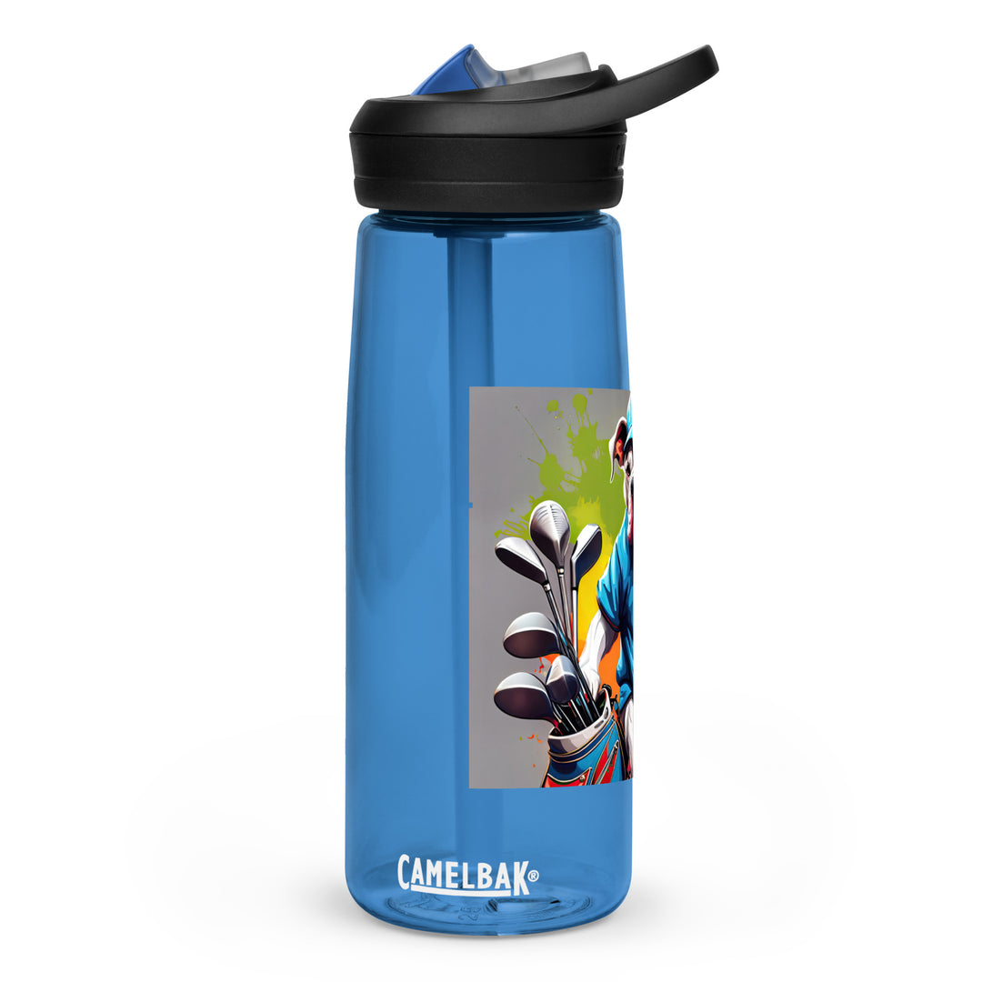 Bulldog Golfer- Sports water bottle v3