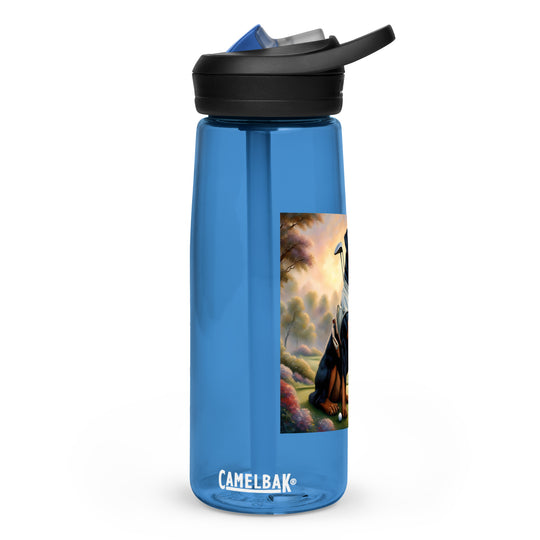 Rottweiler Golfer- Sports water bottle v3