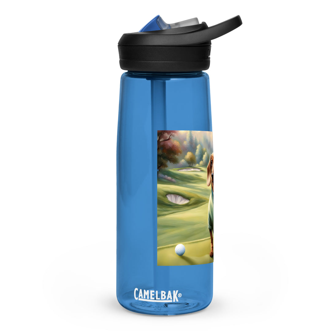 Dachshund Golfer- Sports water bottle