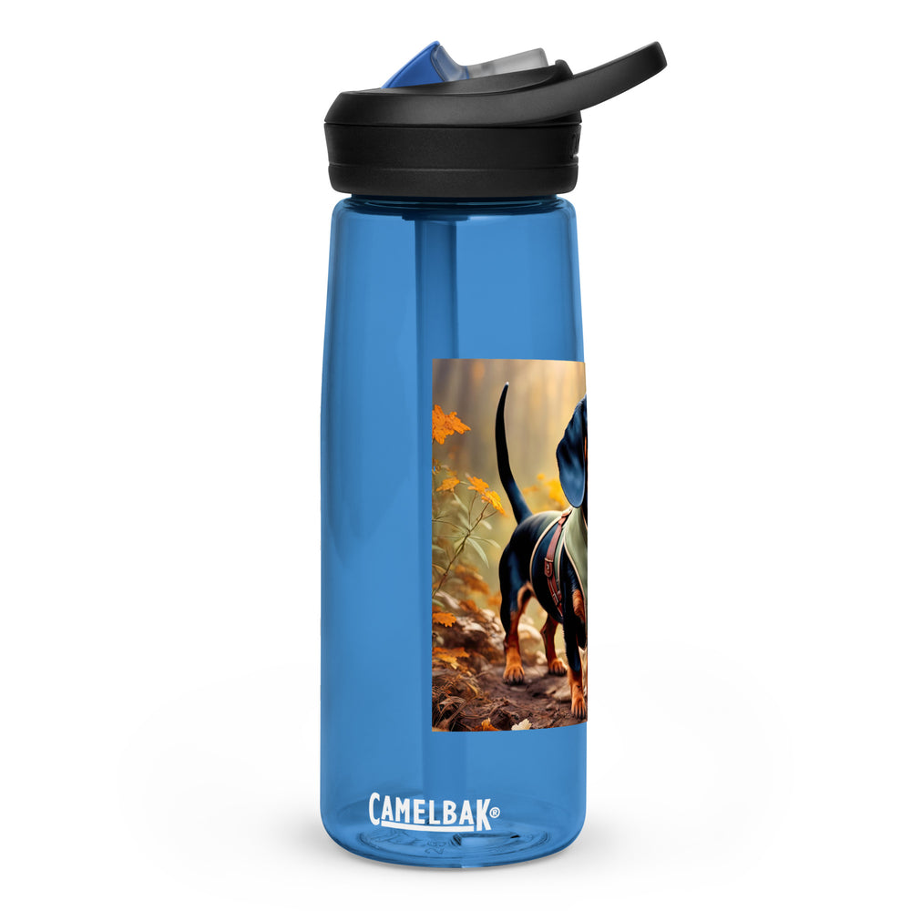 Dachshund Golfer- Sports water bottle v3