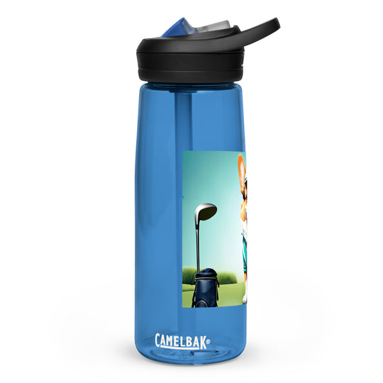 Pembroke Welsh Corgi Golfer- Sports water bottle