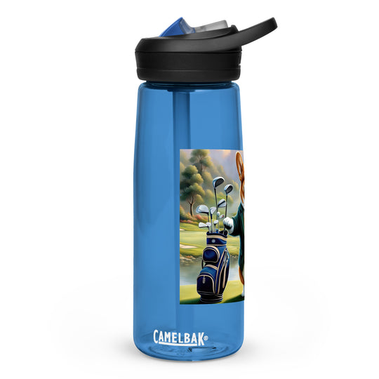 Pembroke Welsh Corgi Golfer- Sports water bottle v4