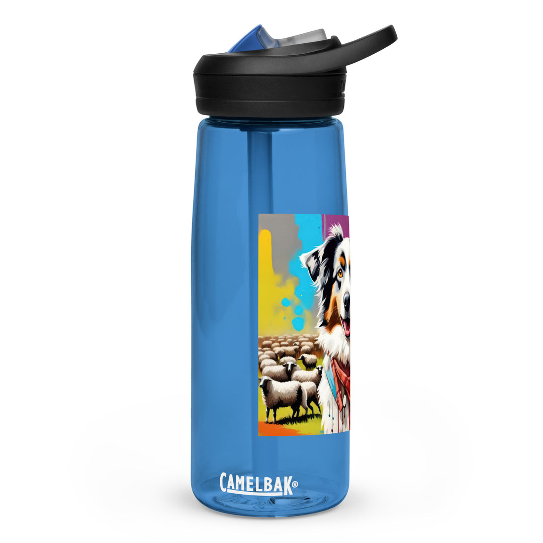 Australian Shepherd- Sports water bottle v3