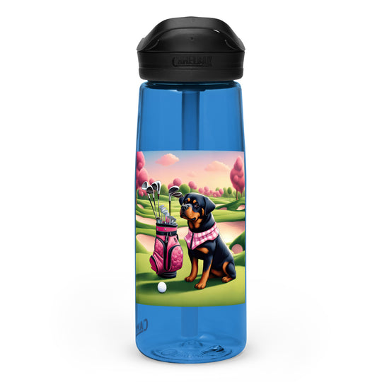 Rottweiler Golfer- Sports water bottle v2