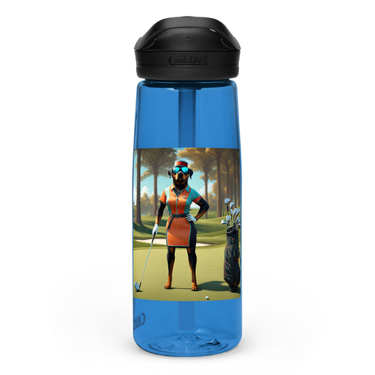 Rottweiler Golfer- Sports water bottle v4