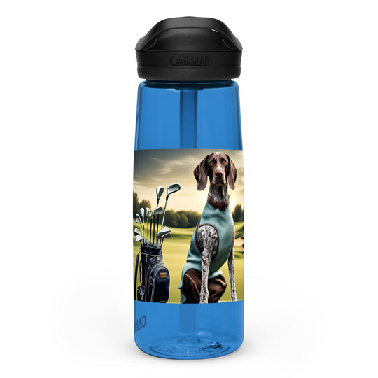 German Shorthaired Pointer Golfer- Sports water bottle v2