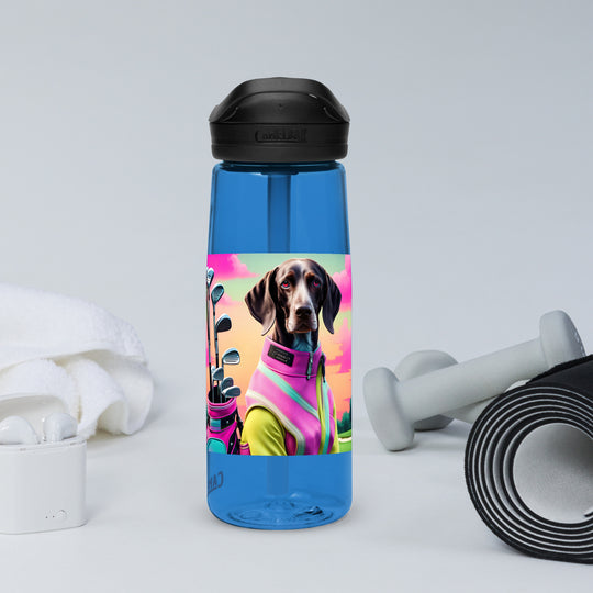 German Shorthaired Pointer Golfer- Sports water bottle v3