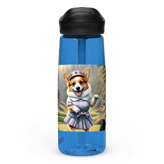 Pembroke Welsh Corgi Golfer- Sports water bottle v2