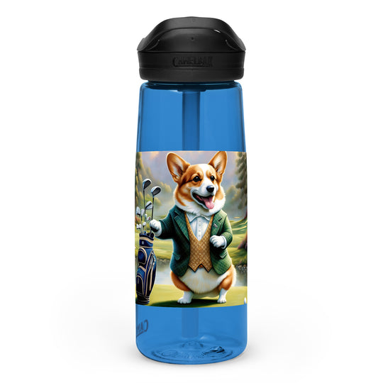 Pembroke Welsh Corgi Golfer- Sports water bottle v4