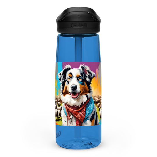 Australian Shepherd- Sports water bottle v3