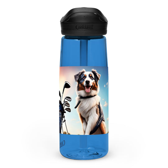 Australian Shepherd Golfer- Sports water bottle