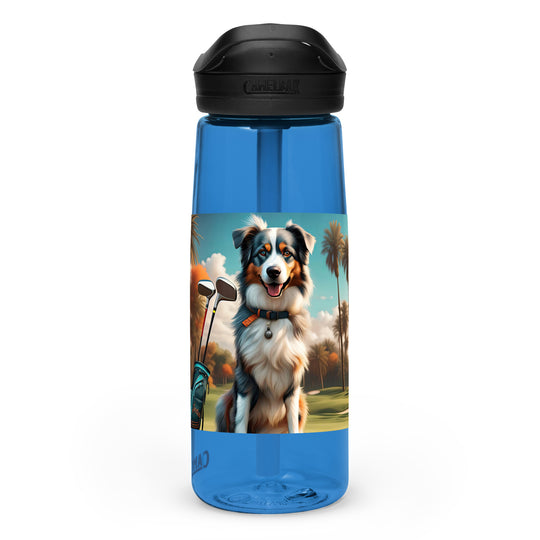 Australian Shepherd Golfer- Sports water bottle v2