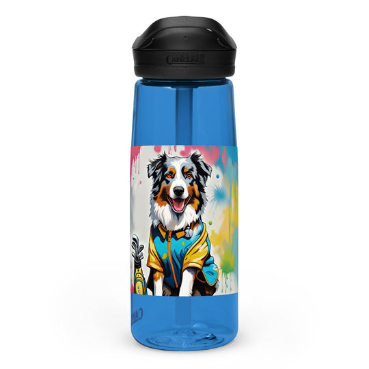 Australian Shepherd Golfer- Sports water bottle v3