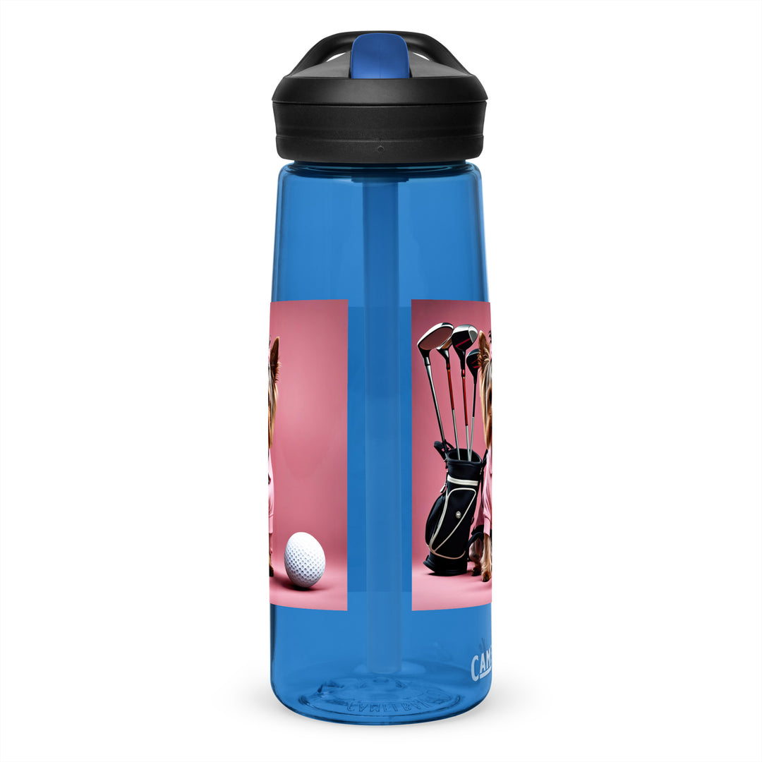 Yorkshire Terrier Golfer- Sports water bottle