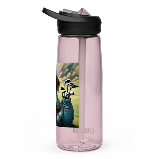 Dachshund Golfer- Sports water bottle