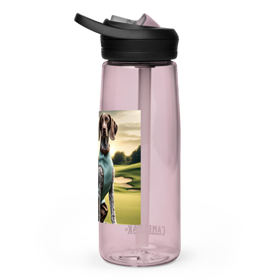 German Shorthaired Pointer Golfer- Sports water bottle v2