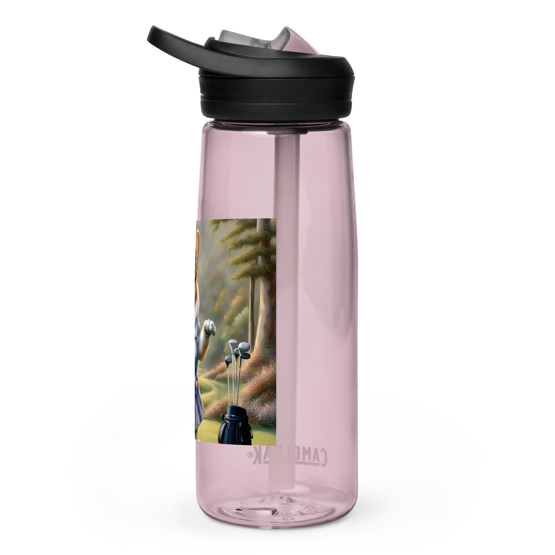 Pembroke Welsh Corgi Golfer- Sports water bottle v2