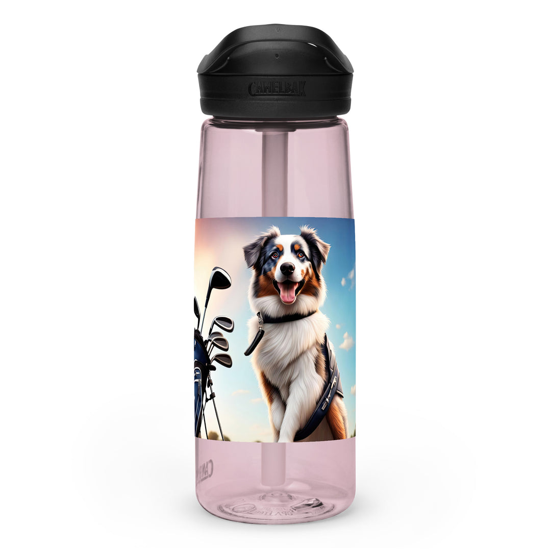 Australian Shepherd Golfer- Sports water bottle