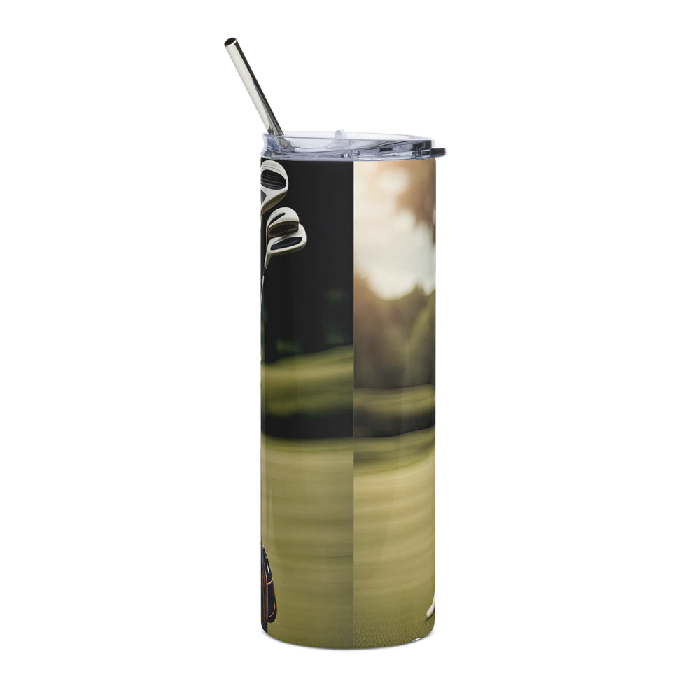 Beagle Golfer- Stainless steel tumbler