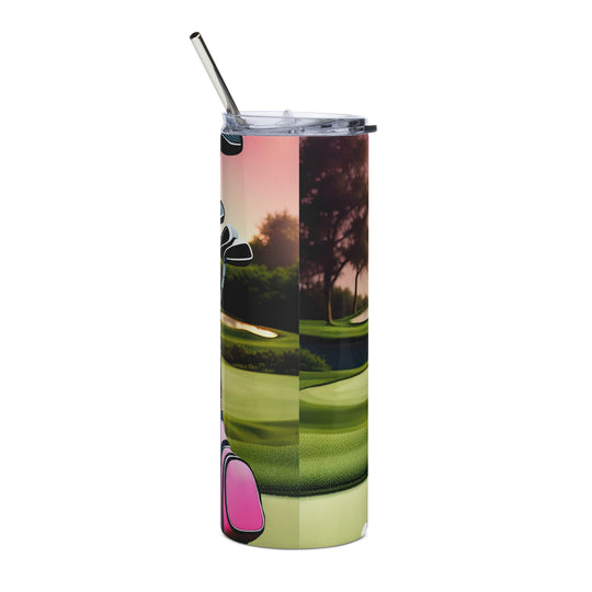 Cane Corso Golfer- Stainless steel tumbler