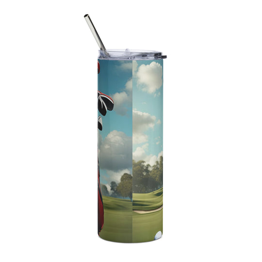 Catahoula Bulldog Golfer- Stainless steel tumbler