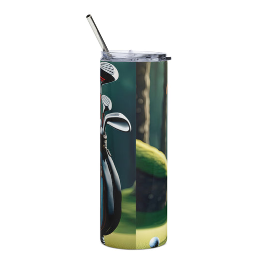 Chiweenie Golfer- Stainless steel tumbler