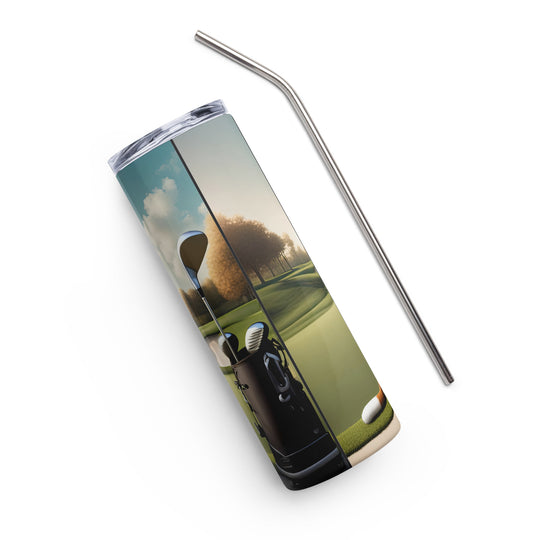 Beagle Golfer- Stainless steel tumbler v2