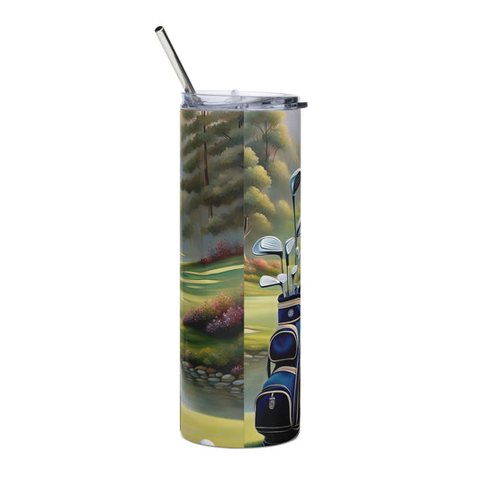 Pembroke Welsh Corgi Golfer- Stainless steel tumbler v4