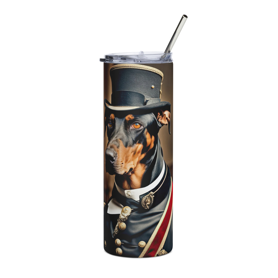 Doberman Pinscher- Stainless steel tumbler v2