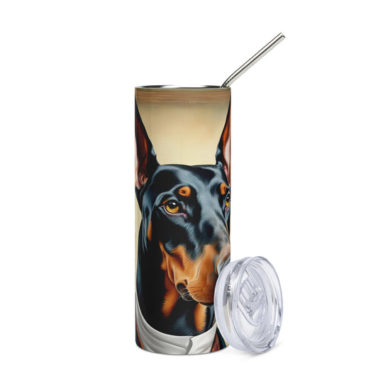 Doberman Pinscher- Stainless steel tumbler v4