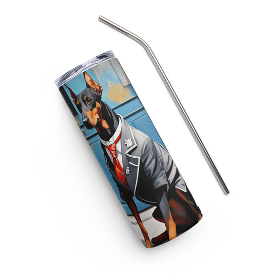 Doberman Pinscher- Stainless steel tumbler v5