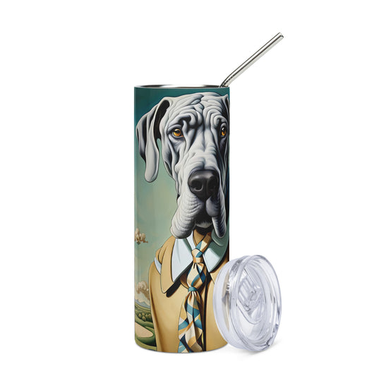 Great Dane Golfer- Stainless steel tumbler v2