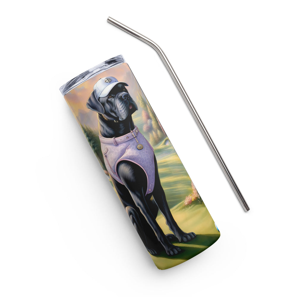 Cane Corso Golfer- Stainless steel tumbler v2