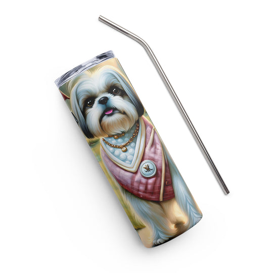 Shih Tzu Golfer- Stainless steel tumbler