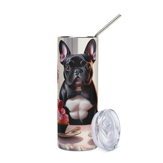 French Bulldog Romantic- Stainless steel tumbler v2