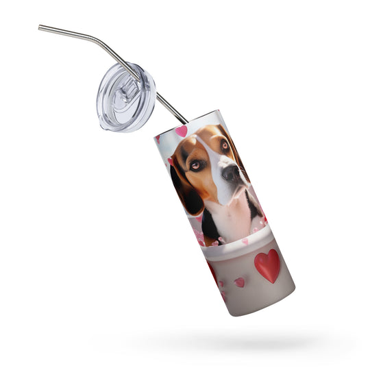 Beagle Romantic- Stainless steel tumbler v2