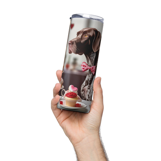 German Shorthaired Pointer Romantic- Stainless steel tumbler v2