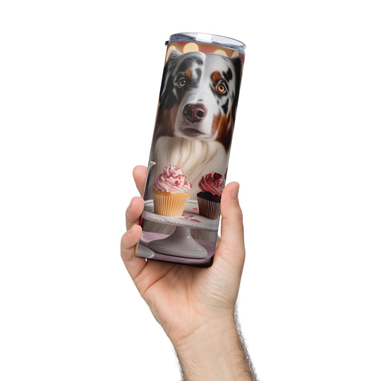 Australian Shepherd Romantic- Stainless steel tumbler v2