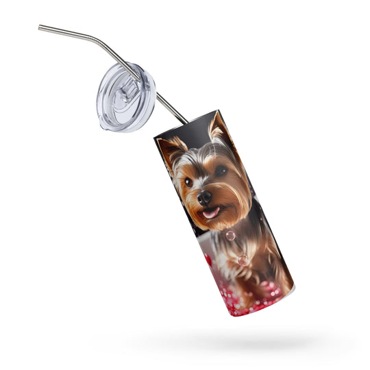 Yorkshire Terrier Romantic- Stainless steel tumbler v2